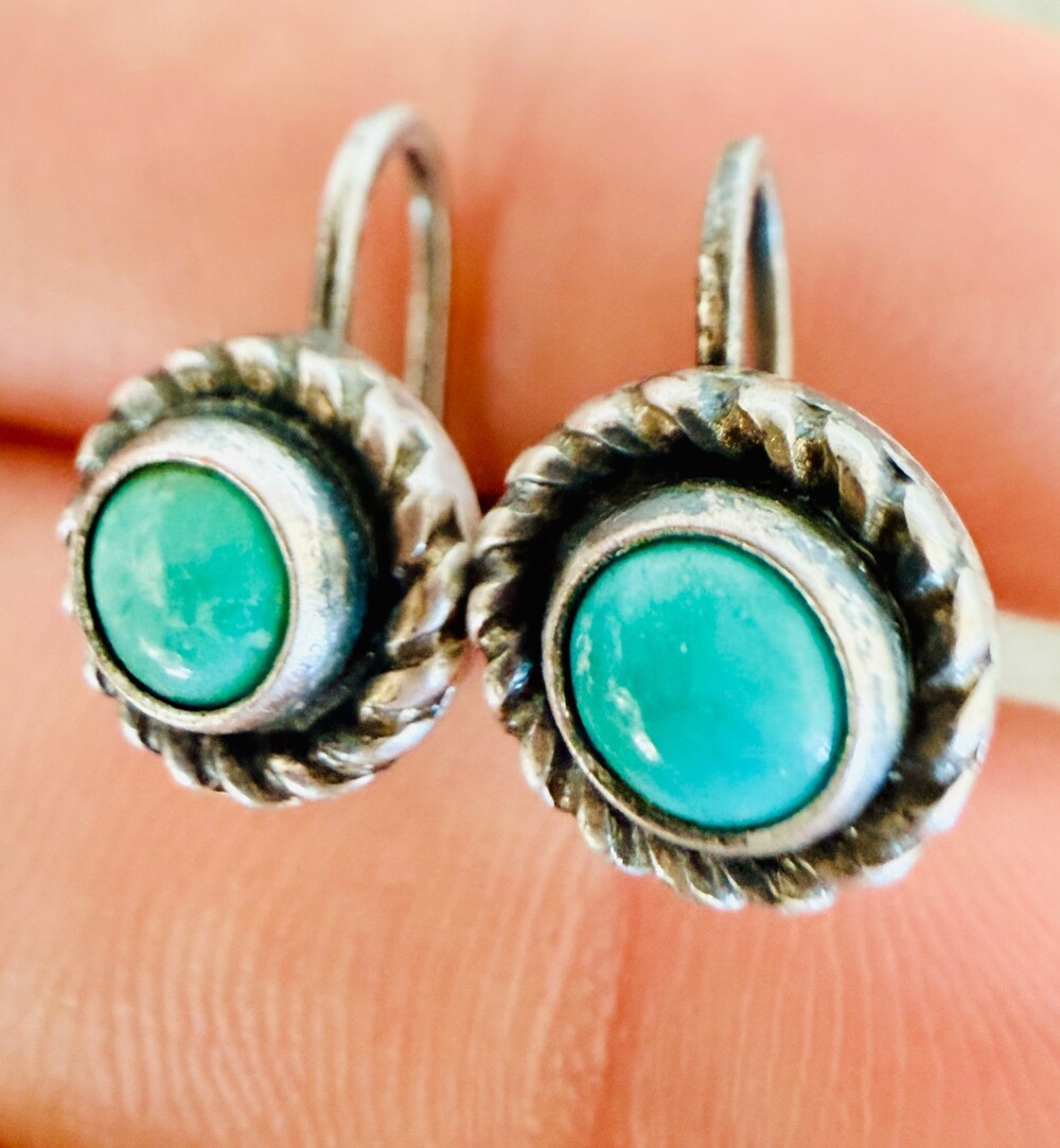 Vintage Sterling Silver Natural Turquoise Native American